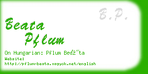 beata pflum business card